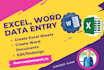 do your ms excel expert, data entry in excel,