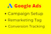 setup google remarketing ads and enhanced conversion tracking