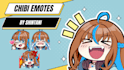 create custom anime chibi for twitch discord emotes and sub badges