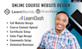 design and set up your learnworlds, learndash or wordpress online course