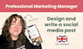 create a social media post for your business or project