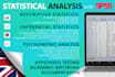 do statistical analysis of your data with spss
