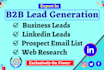 do b2b lead generation, web research and email list building