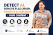 detect ai plagiarism, rewrite, and humanise your content