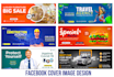 create facebook cover, twitter header, and any social media cover banner design