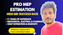 do mechanical, electrical and plumbing takeoff and cost estimation