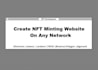 do nft minting website on any blockchain