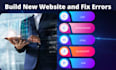 build a website with php laravel, codeigniter and fix errors