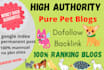provide guest post on pure HQ pet and animal websites