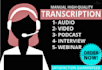 transcribe your audio into english text