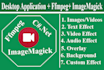 develop desktop application with ffmpeg and imagemagick