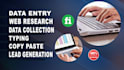 do data entry, data management and data collection