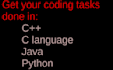 do mini projects and tasks in c, cpp, java and python