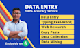 do targeted data entry and collect linkedin leads manually