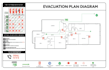 design fire emergency evacuation plan, diagram, document