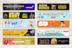create an eye catching web banner, header and banner ads