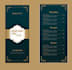 design a modern menu design and invitation cards