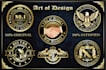 design luxury and heraldic badge stamp logo