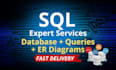 create sql database, sql queries and design er diagrams