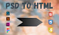 convert PSD to html, xd to html, figma to html