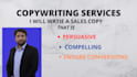 do highly persuasive copywriting and sales copy