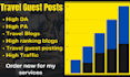 publish travel guest post on high ranking travel blogs
