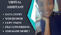 be your virtual assistant for data entry and web search