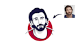 draw minimalist flat face logo vector portrait