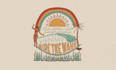 draw surf style, tropical style, vintage, artwork, for t shirt and merchandise