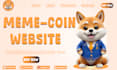 build crypto website ,meme coin website with ai chatbots