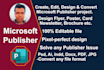 create edit convert and design microsoft publisher job
