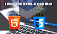 fix any bug in your HTML  CSS code