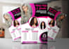 design eye catching hair and lash extension flyer price list