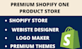 create a one product shopify store, website