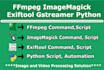 create ffmpeg,imagemagick,exiftool,paython cammand, script