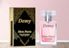 luxury perfume packaging with logo and label design