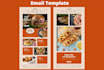 design creative html complex email template or newsletter