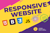 develop a responsive website using html, css and bootstrap