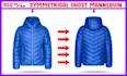 symmetric ghost mannequin neck joint resize and wrinkles remove from cloth image