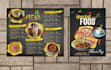 design a creative restaurant menu and digital food menu