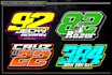 design professional racing numbers for nascar, drag and mx