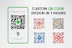 design unique, custom qr code design with logo in 1 hour