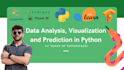 do data analysis, visualization and prediction in python, pandas, matplotlib