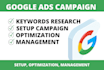 setup and manage your google search ads PPC campaigns
