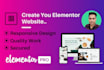 design wordpress website or landing page using elementor pro