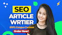 write SEO blog posts and articles