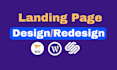 do wix, squarespace landing page design, redesign or one page website