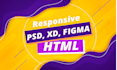 convert PSD to HTML, xd to HTML, figma to HTML