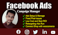 be facebook ads campaign manager, setup fb ads campaign, and ig ads