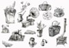 draw hand drawn icons, logo or stickers for you